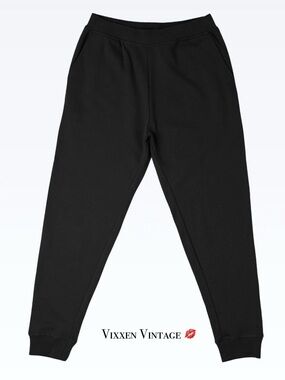 COCOBURRY UNISEX FLEECE JOGGERS IN BLACK